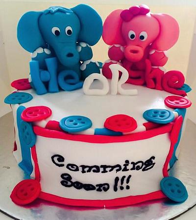 Elephant baby shower cake - Cake by Cake and Bake