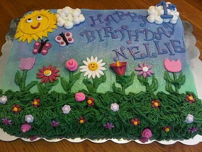 Flower Garden Birthday Cake - Cake by Tammy 