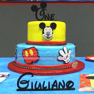 Mickey Mouse cake - Cake by Eliana Cardone - Cartoon Cake Village