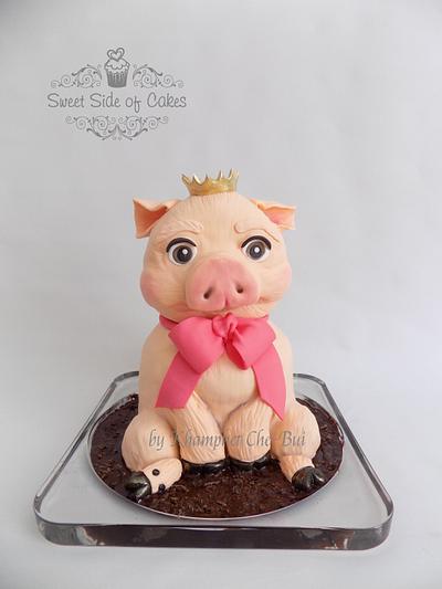 A Sweet Piggy for Ayline - Cake by Sweet Side of Cakes by Khamphet 