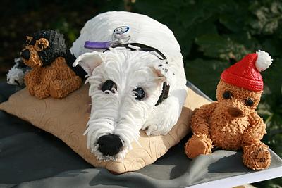 Westie mix  - Cake by Alison Lee