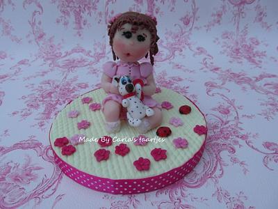 Little Girl with her Doggy - Cake by Carla 