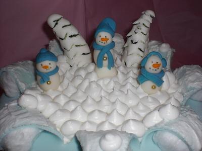 snowmen busting out - Cake by Laciescakes