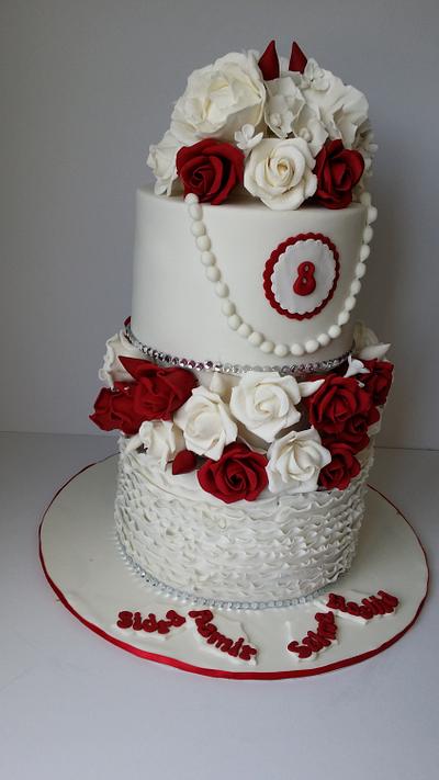 Romantic anniversary  - Cake by cakeartbysid 