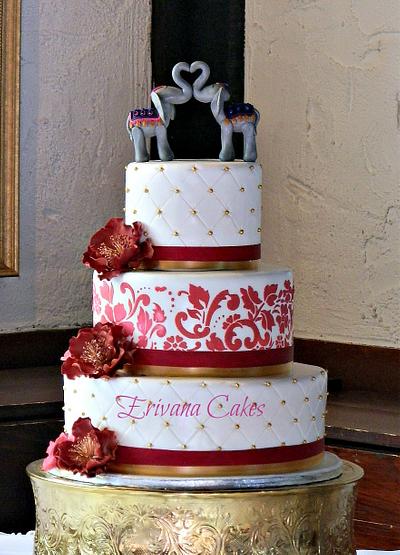 Indian Themed wedding cake - Cake by erivana