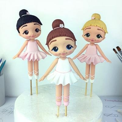 Cute Ballerina Cake Toppers - Cake by Crumb Avenue