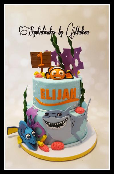 Nemo and Bruce Birthday cake  - Cake by Sophisticakes by Malissa
