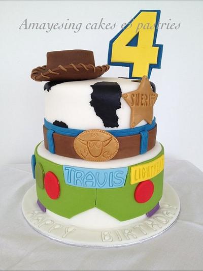 Toy story buzz & woody style cake - Cake by Alison m