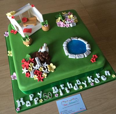 Garden themed birthday cake - Cake by Dee...licious!! Cakes and cupcakes for all occasions 