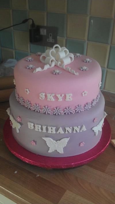 My first two tier cake :) - Cake by Sarah McCool