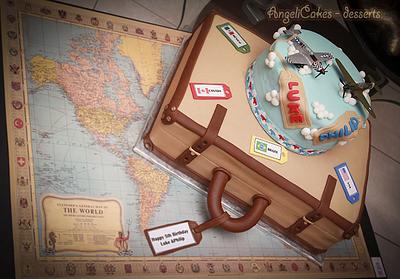 Vintage travel Cake - Cake by Angelica Galindo
