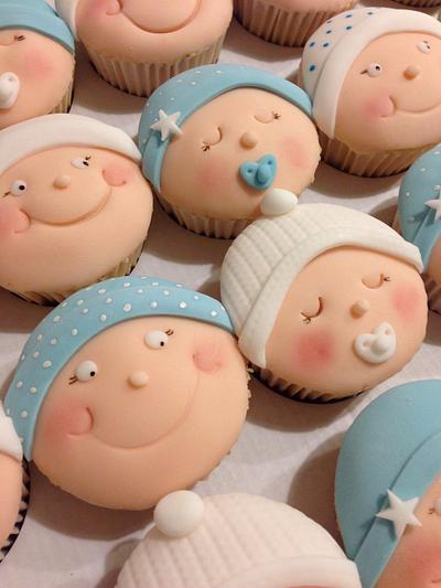 Baby cupcakes 💙👶 - Cake by The Rosebud Cake Company