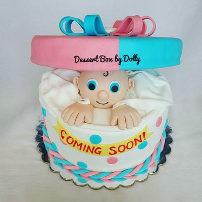 Baby in a Gift Box - Cake by DessertBoxByDolly