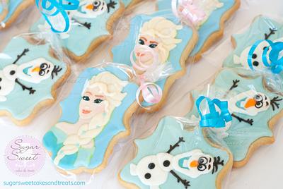 Elsa and Olof Cookies - Cake by Angela, SugarSweetCakes&Treats