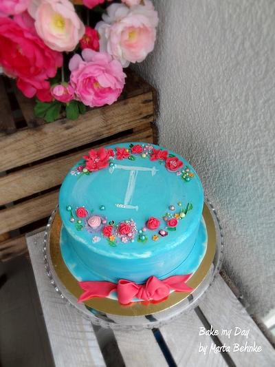 flower doodle - Cake by Marta Behnke