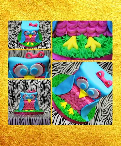  Teal Owl cake - Cake by Teresa Frye