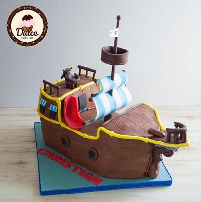 Pirate's Ship Cake - Cake by Dulce Cake Art