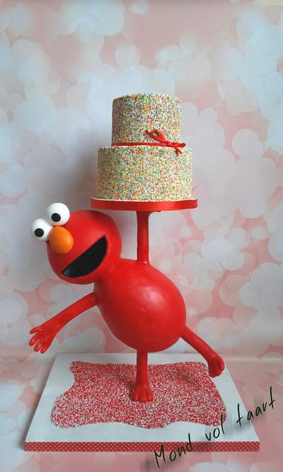 I get by with a little help from my friend Elmo - Cake by Mond vol taart