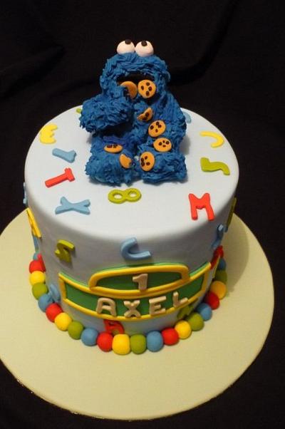 Cookie Monster - Cake by LauraSprinkles