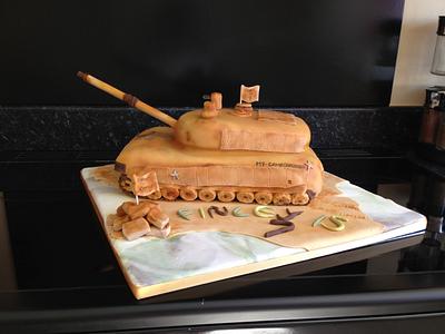 Army Tank Piñata Style Birthday Cake - Cake by Tanya Morris