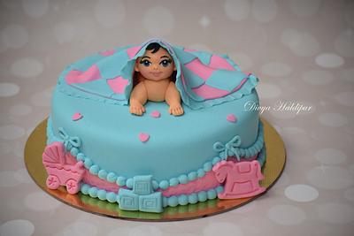 Baby shower cake - Cake by Divya Haldipur