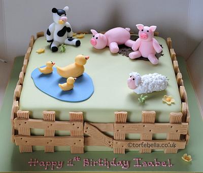 Farm Animals Birthday Cake - Cake by tortebella