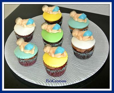 Sleeping Baby Cupcakes - Cake by FiasCreations
