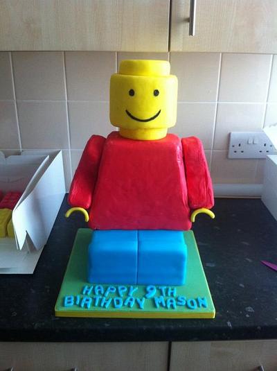Lego Man Cake & Mini Lego Brick Cakes - Cake by Cis4Cake