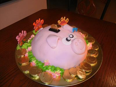 Real Estate Piggy Bank - Cake by Fun Fiesta Cakes  