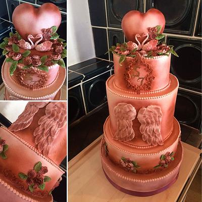 Angel wings wedding cake - Cake by dortikyodjanicky