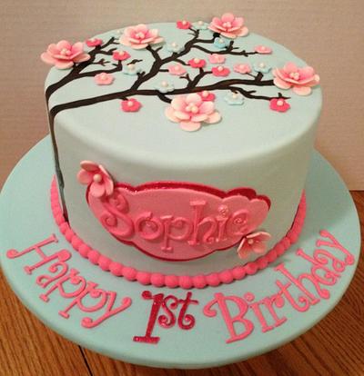 Cherry Blossom Birthday Cake - Cake by The Ruffled Crumb