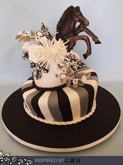Horse Inspired Topsy Turvy Cake - Cake by Inspired by Cake - Vanessa