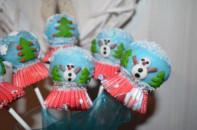  snowball glass cakepops Christmas - Cake by Valentina Giove 