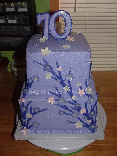 Lavendar 70th Birthday - Cake by Jennifer C.