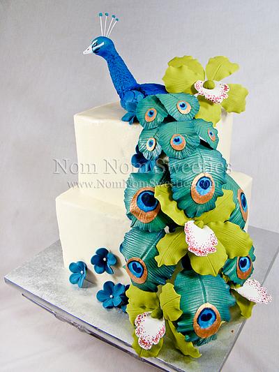 Peacock Cake - Cake by Nom Nom Sweeties
