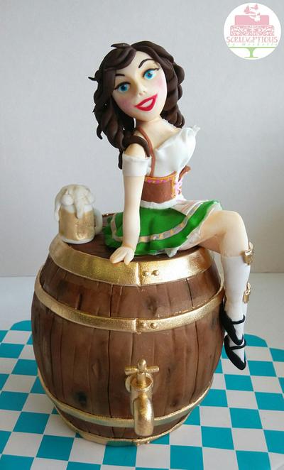 Lady in Dirndl - Oktoberfest 2016 collaboration - Cake by Michelle Chan