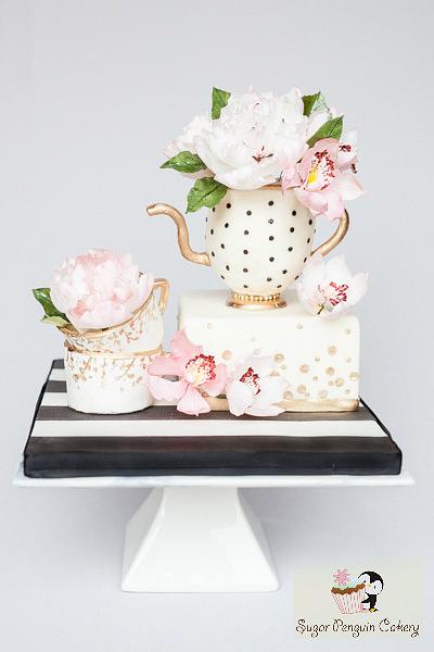 A Sugar Artists Tea Party - Cake by Ivone - Sugar Penguin Cakery