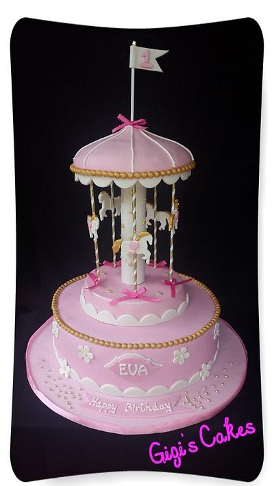 A Vintage Pink Carousel  - Cake by Miracles on Cakes by Anna