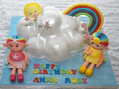 Cloudbabies cake. All made from edible modelling paste. - Cake by Icing to Slicing