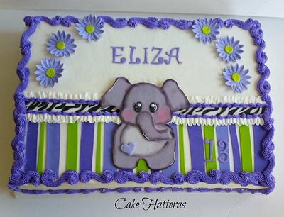 Purple Elephant - Cake by Donna Tokazowski- Cake Hatteras, Martinsburg WV