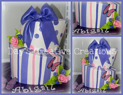 Pink and purple topsy turvy - Cake by Day
