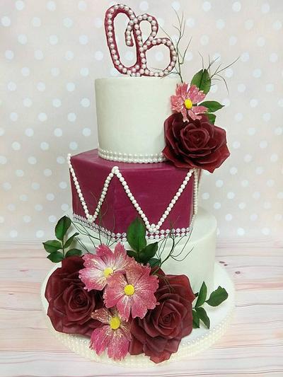 Wedding Marsala - Cake by Alyona Kryachko