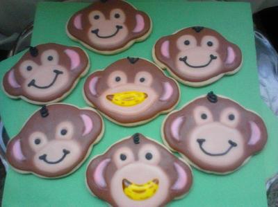 monkey cookies - Cake by CC's Creative Cakes and more...