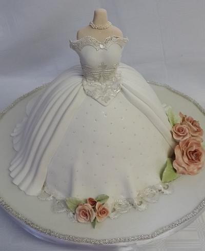 Bridal Shower - Bridal Gown - Cake by Tascha's Cakes