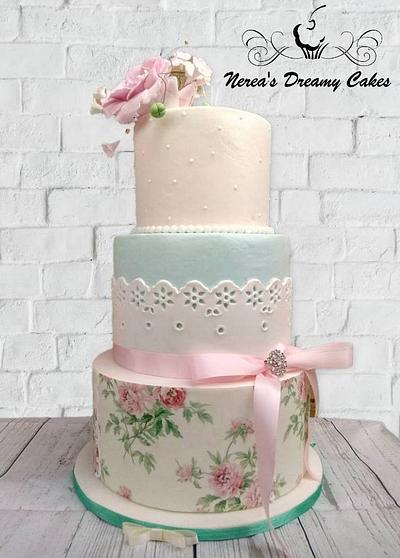 Wedding cake  - Cake by Nerea's dreamy Cakes