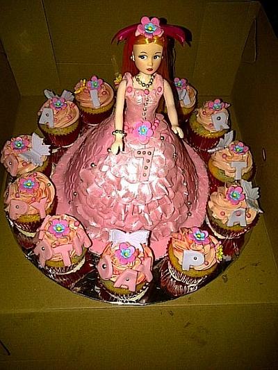 the pink barbie cake - Cake by Thia Caradonna