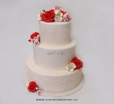 Flower wedding cake - Cake by Renata 