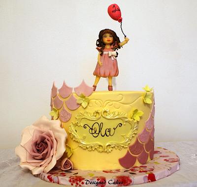 Little girl with ballon. - Cake by Urszula Maczka