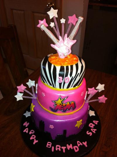 Jem and the Holograms  - Cake by PeggyT