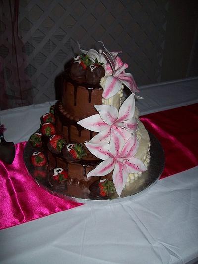 Half and Half Wedding cake - Cake by Teresa James